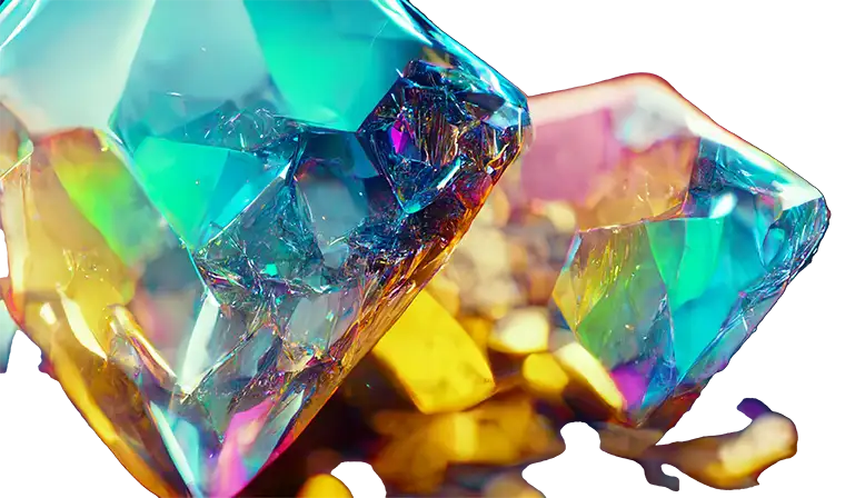 Kolorowe oszlifowane diamenty